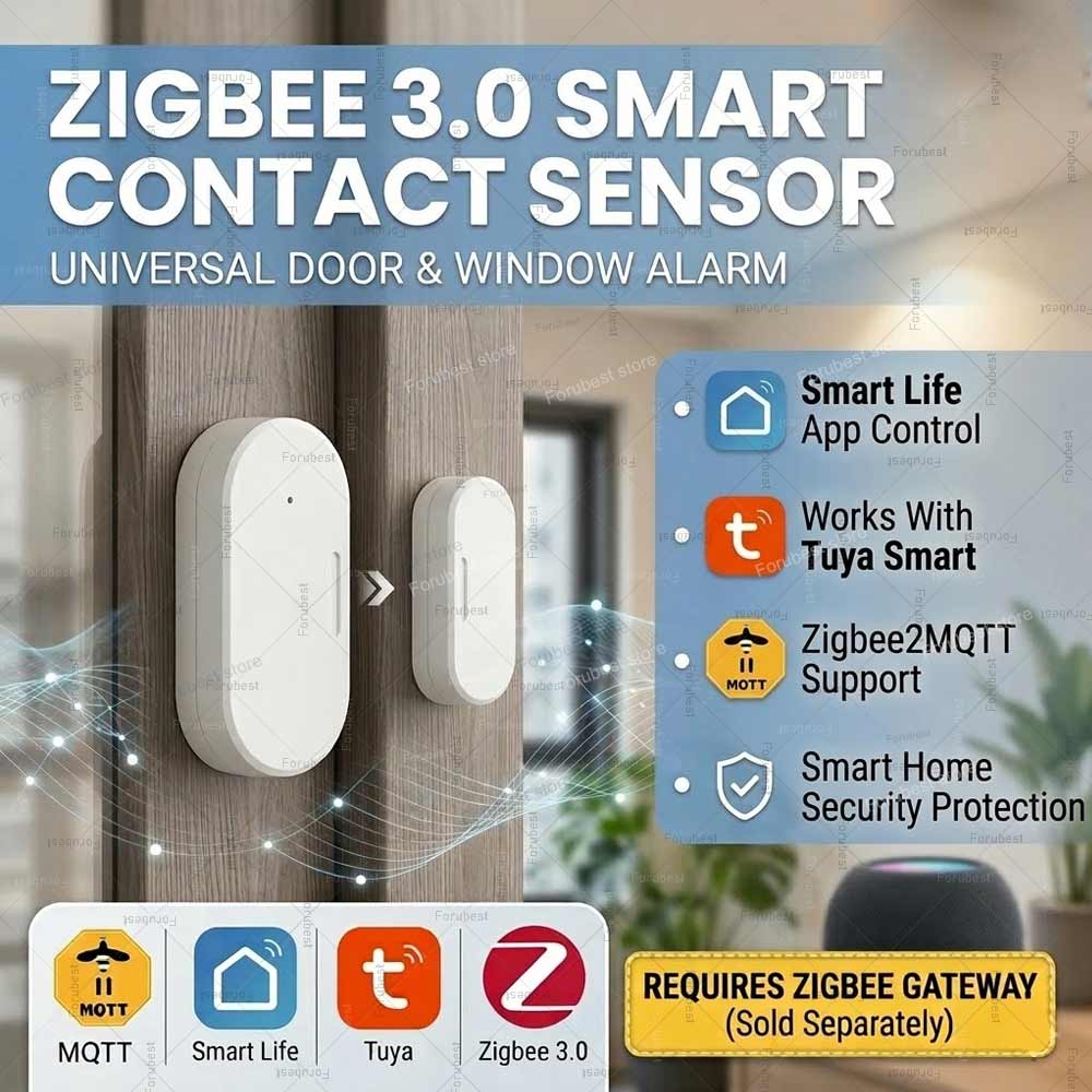 Home Security Gate - Tuya Zigbee Door Window Sensor Burglar