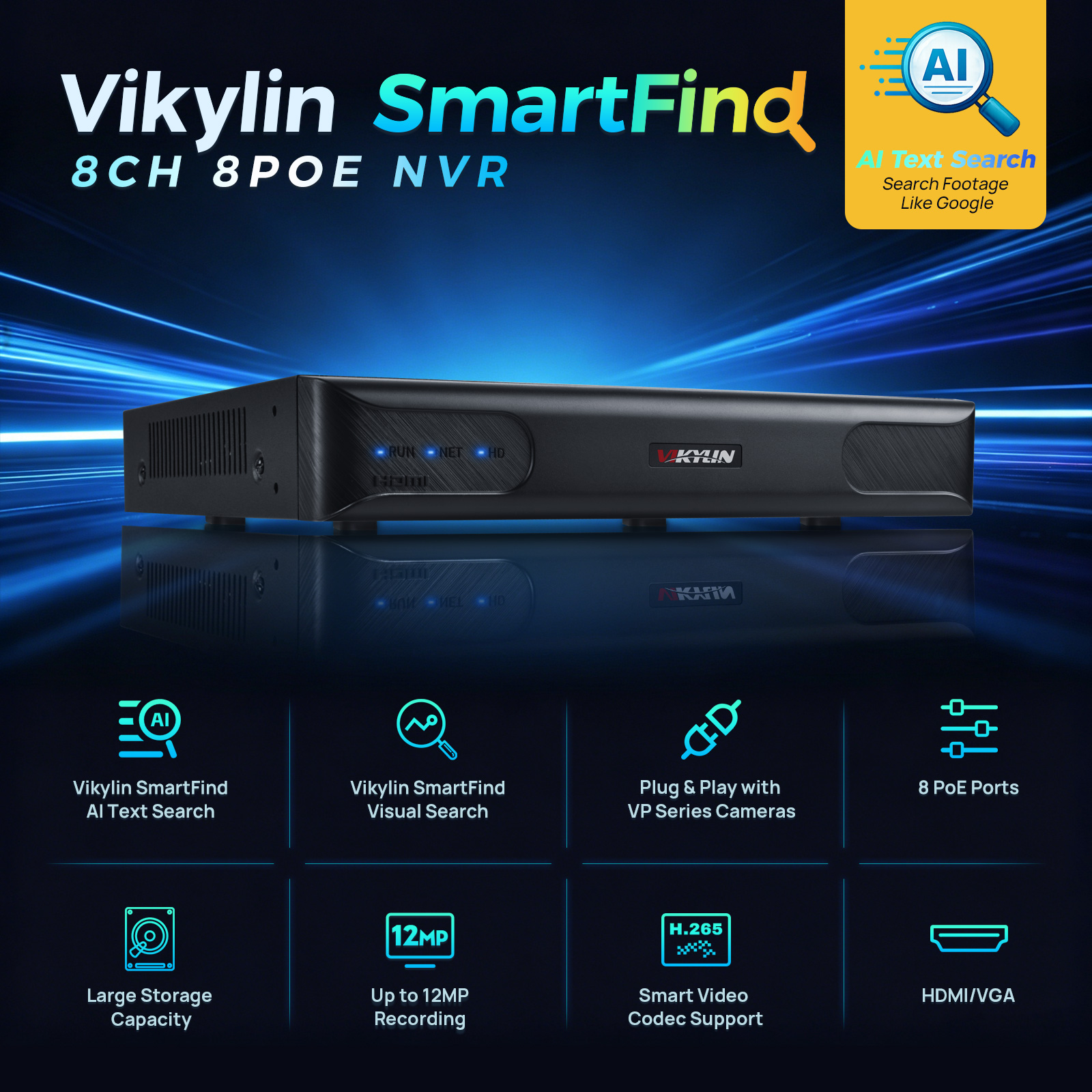 Home Security And Cameras - Vikylin 4K NVR UP to 12MP