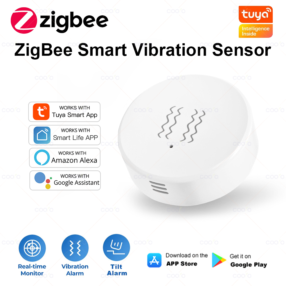 Home Security Monitor - ZigBee Tuya Smart Vibration Sensor Real