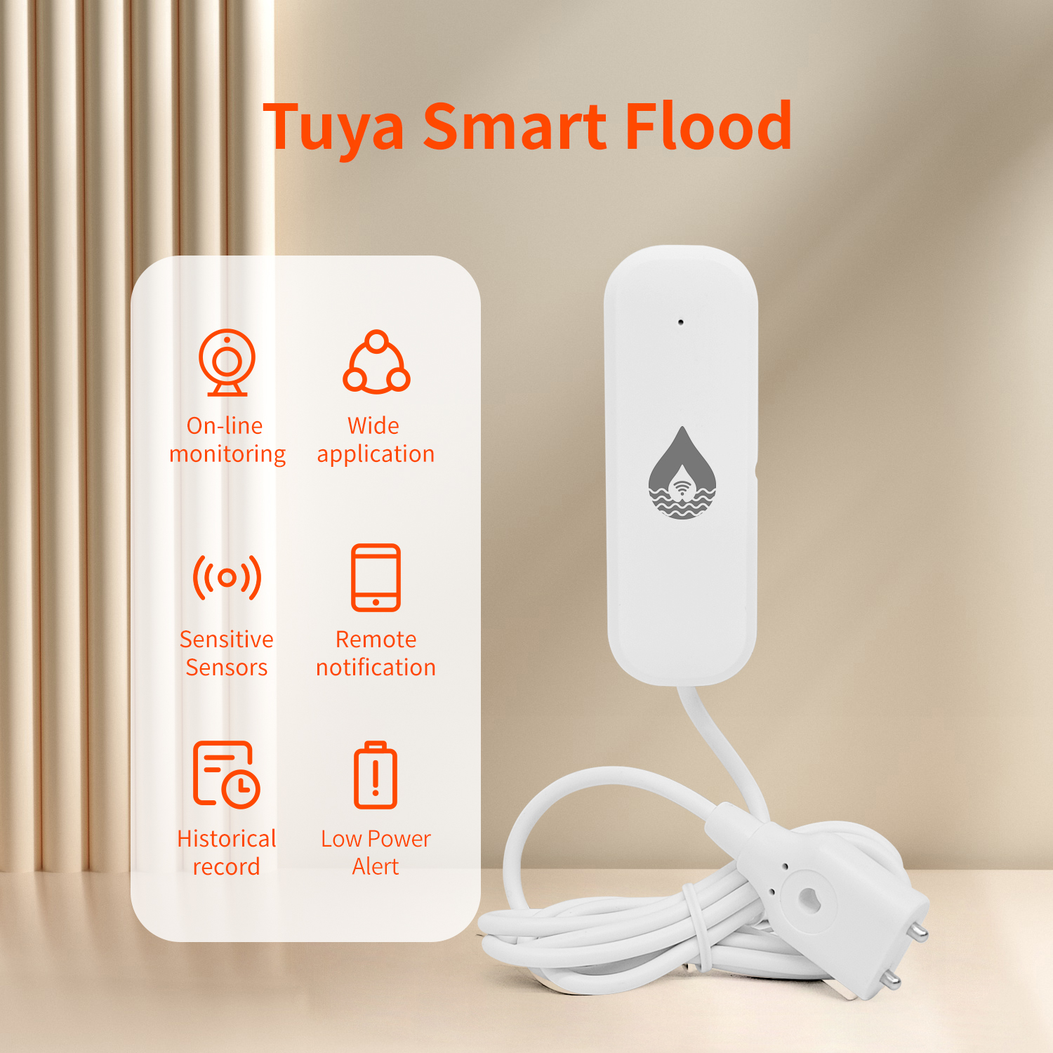 Home Security Tools - YFK Tuya WiFi Water Leakage Sensor