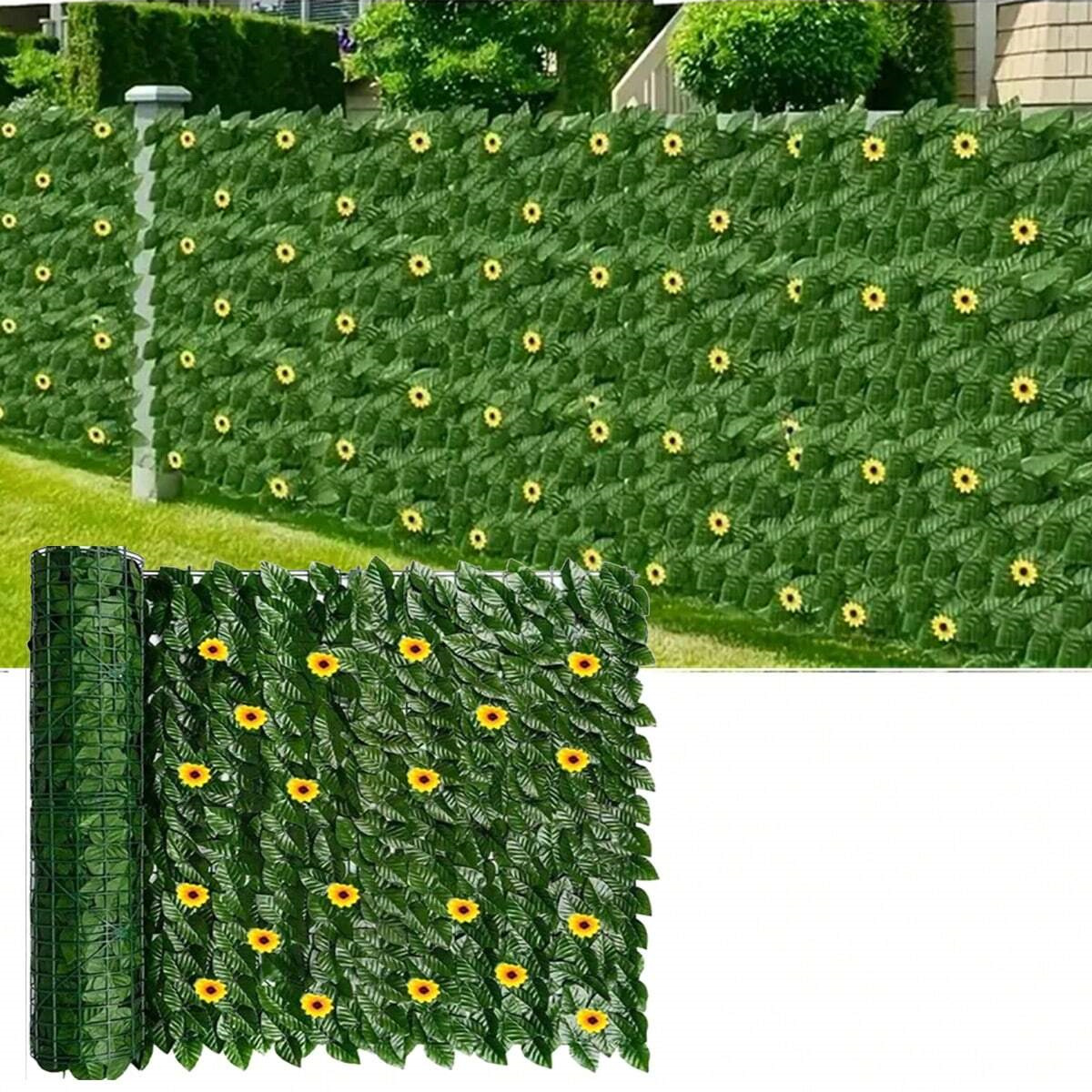 Home Security Fence - Green Artificial Ivy Privacy Fence Screen