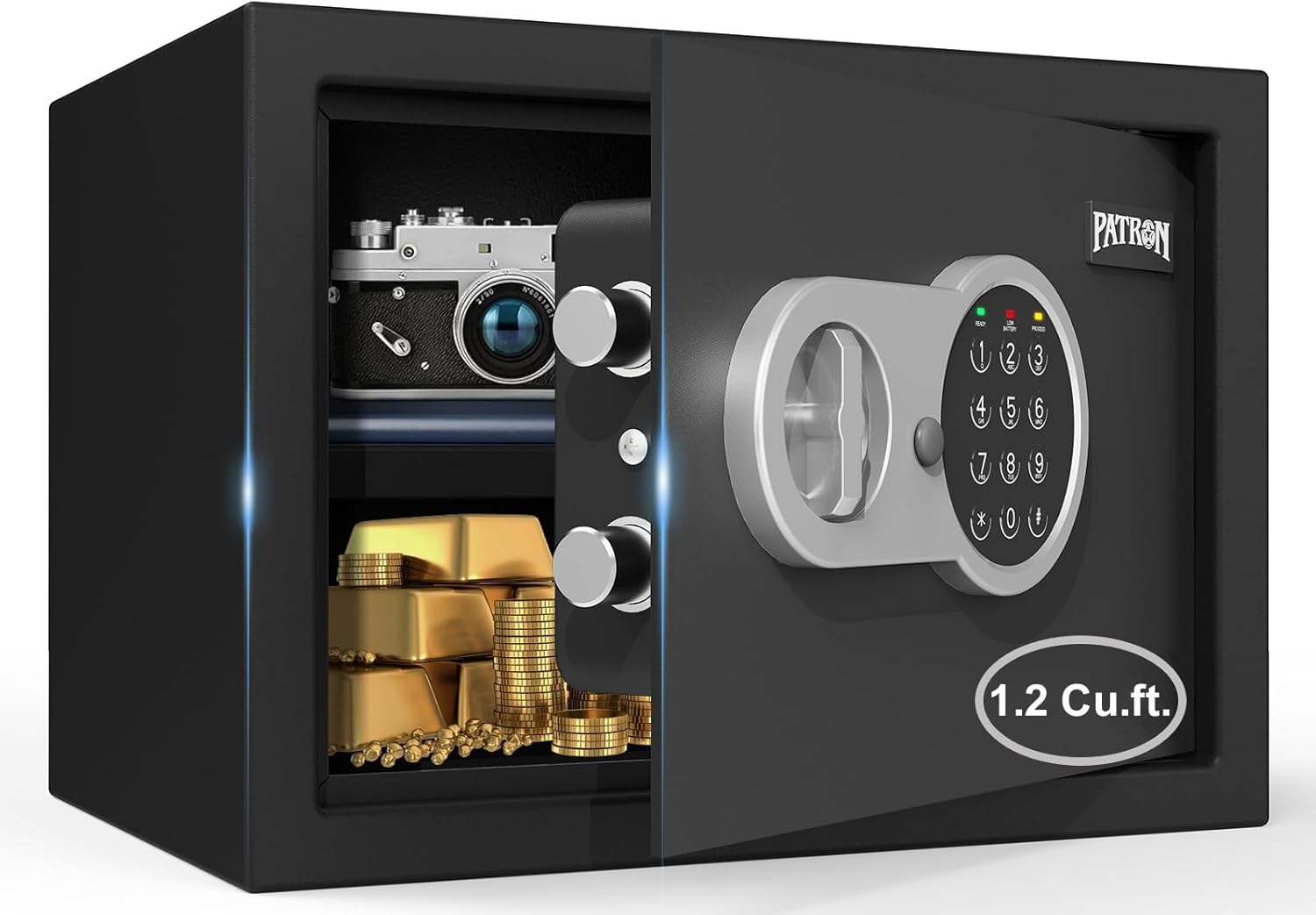 Home Security Key Box - 1.2 Cu.ft. Safe Box with Key