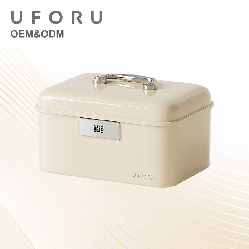 Home Security Items - UFORU handle-equipped lockable storage box, double-layer