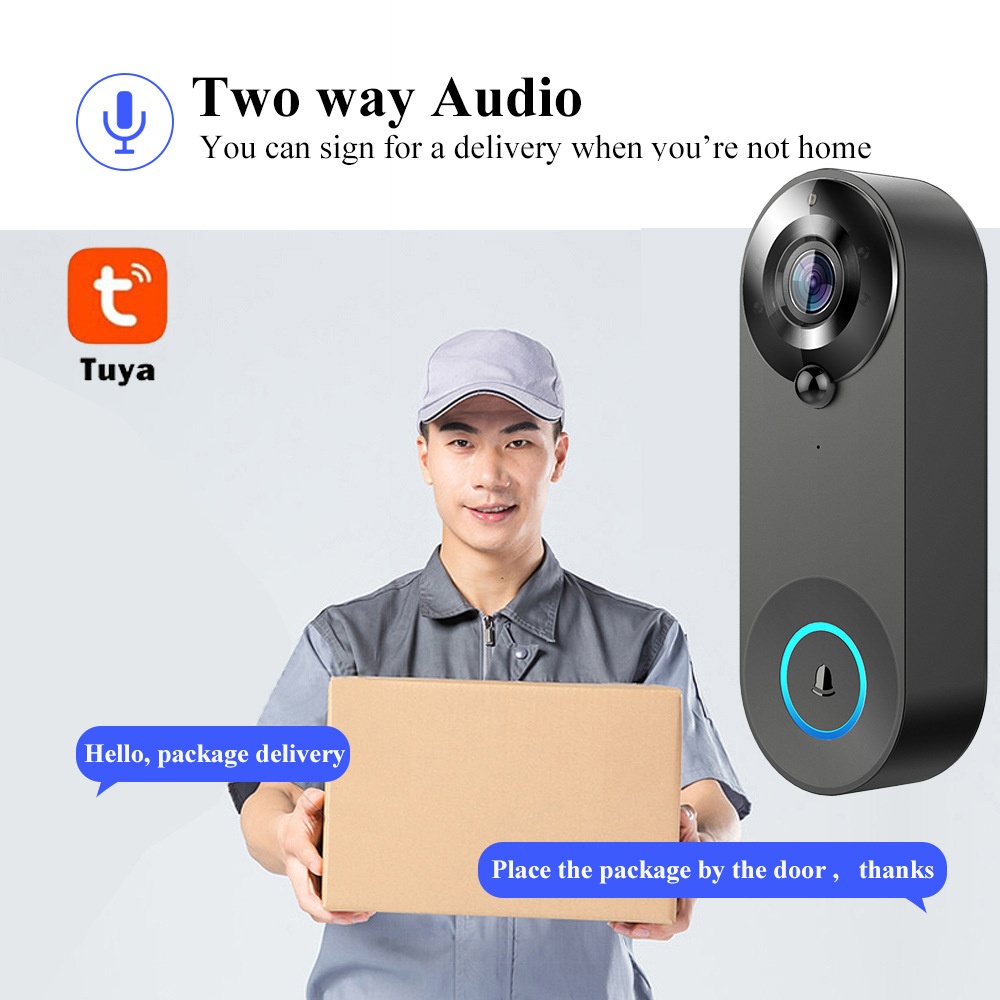 Tuya 1080P Wireless WIFI Doorb - Home Security No Wifi Needed recensie en prijs