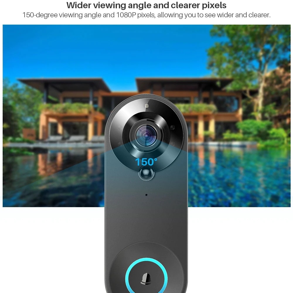 Tuya 1080P Wireless WIFI Doorb - Home Security No Wifi Needed recensie en prijs