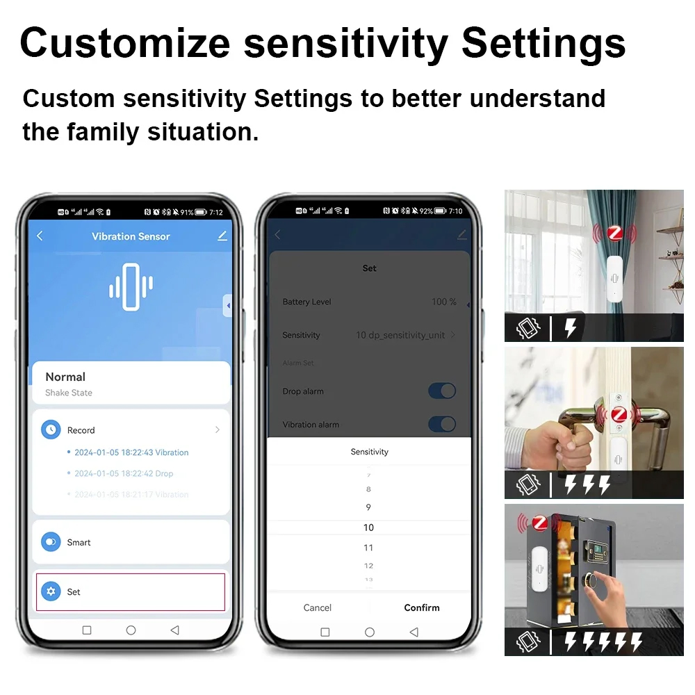 Smart ZigBee Vibration Sensor  - Home Security Tools recensie en prijs