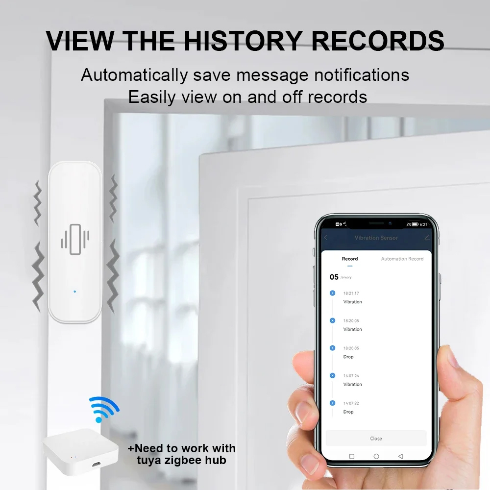 Smart ZigBee Vibration Sensor  - Home Security Tools recensie en prijs