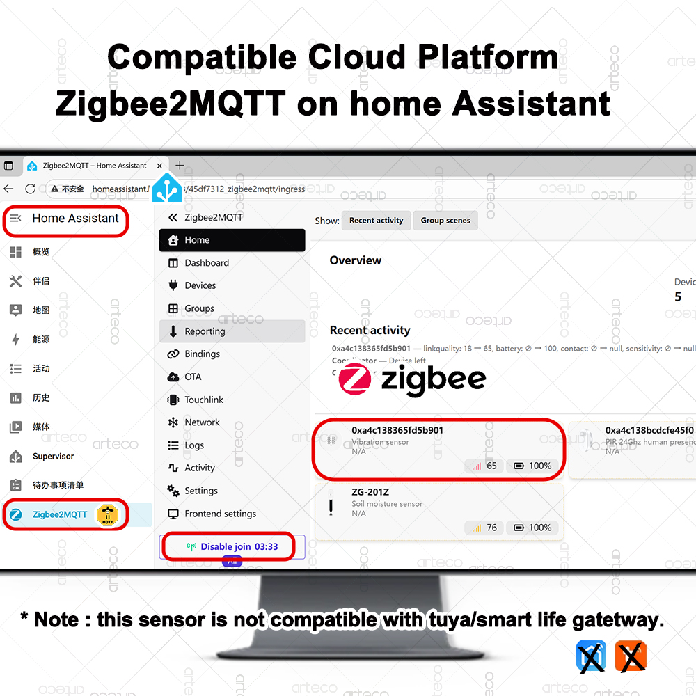 ZigBee Smart Vibration Sensor  - Home Security Monitor recensie en prijs