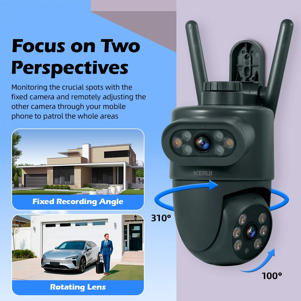 KERUI Outdoor 10MP 5K HD Dual  - Home Security Beams recensie en prijs