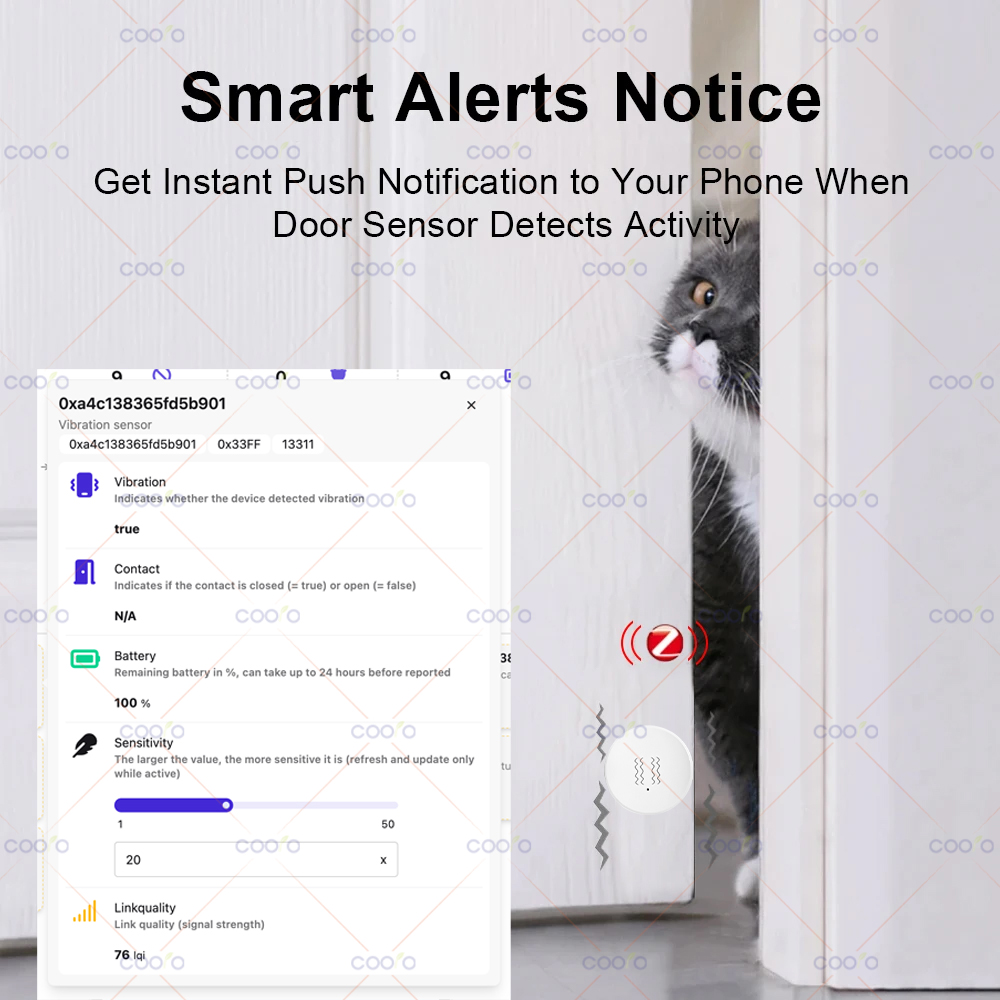 ZigBee 3.0 Vibration Sensor Re - Home Security Gate recensie en prijs