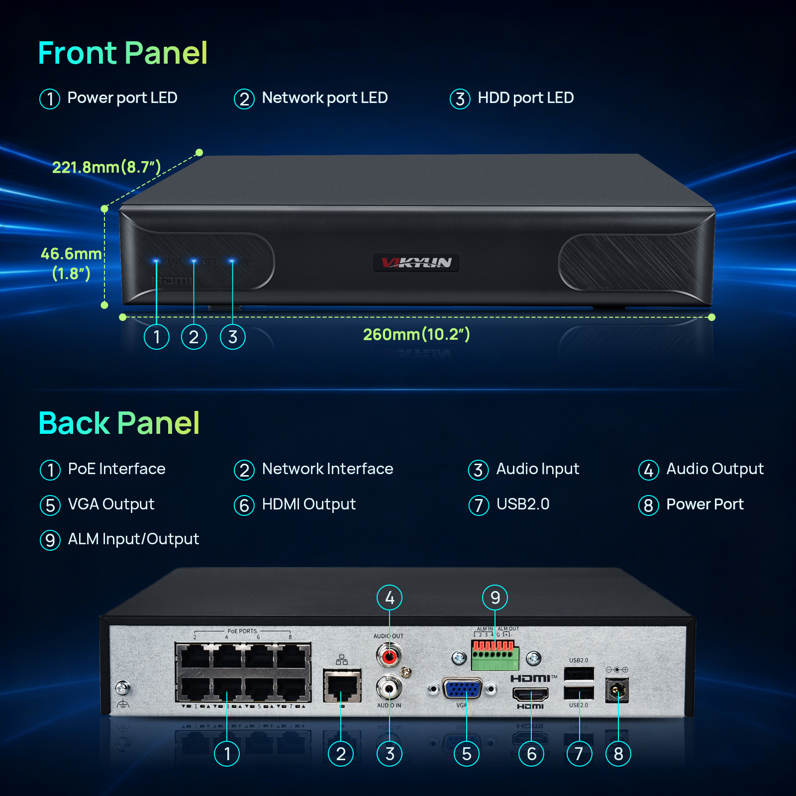 Vikylin 4K NVR UP to 12MP 8CH  - Home Security And Cameras recensie en prijs