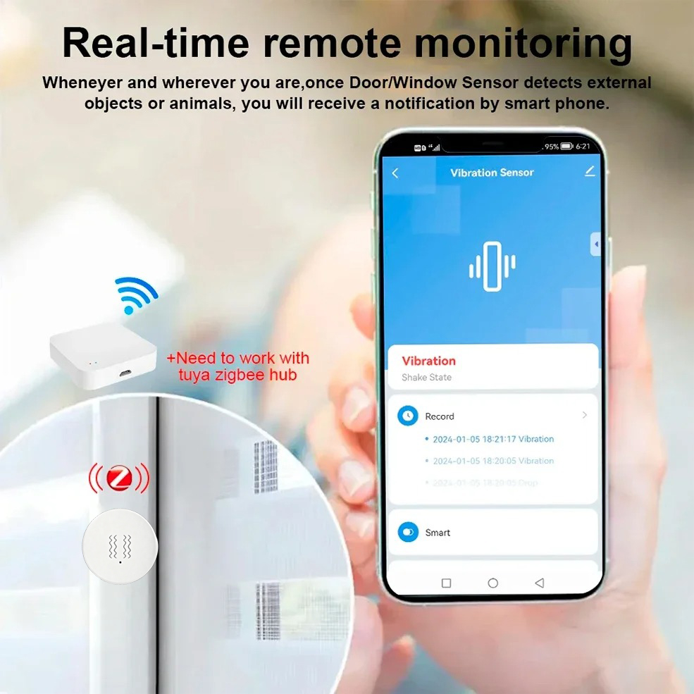 Tuya ZigBee Smart Vibration &  - Home Security Tools recensie en prijs