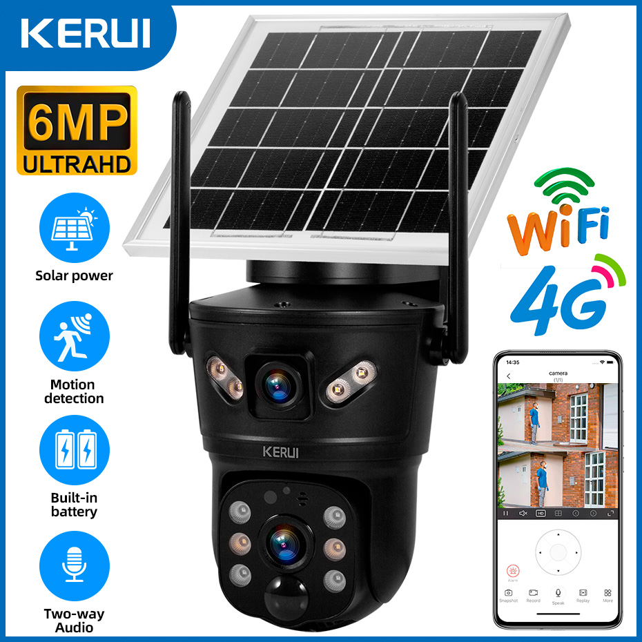 KERUI Outdoor 6MP Solar Camera - Home Security No Wifi Needed recensie en prijs