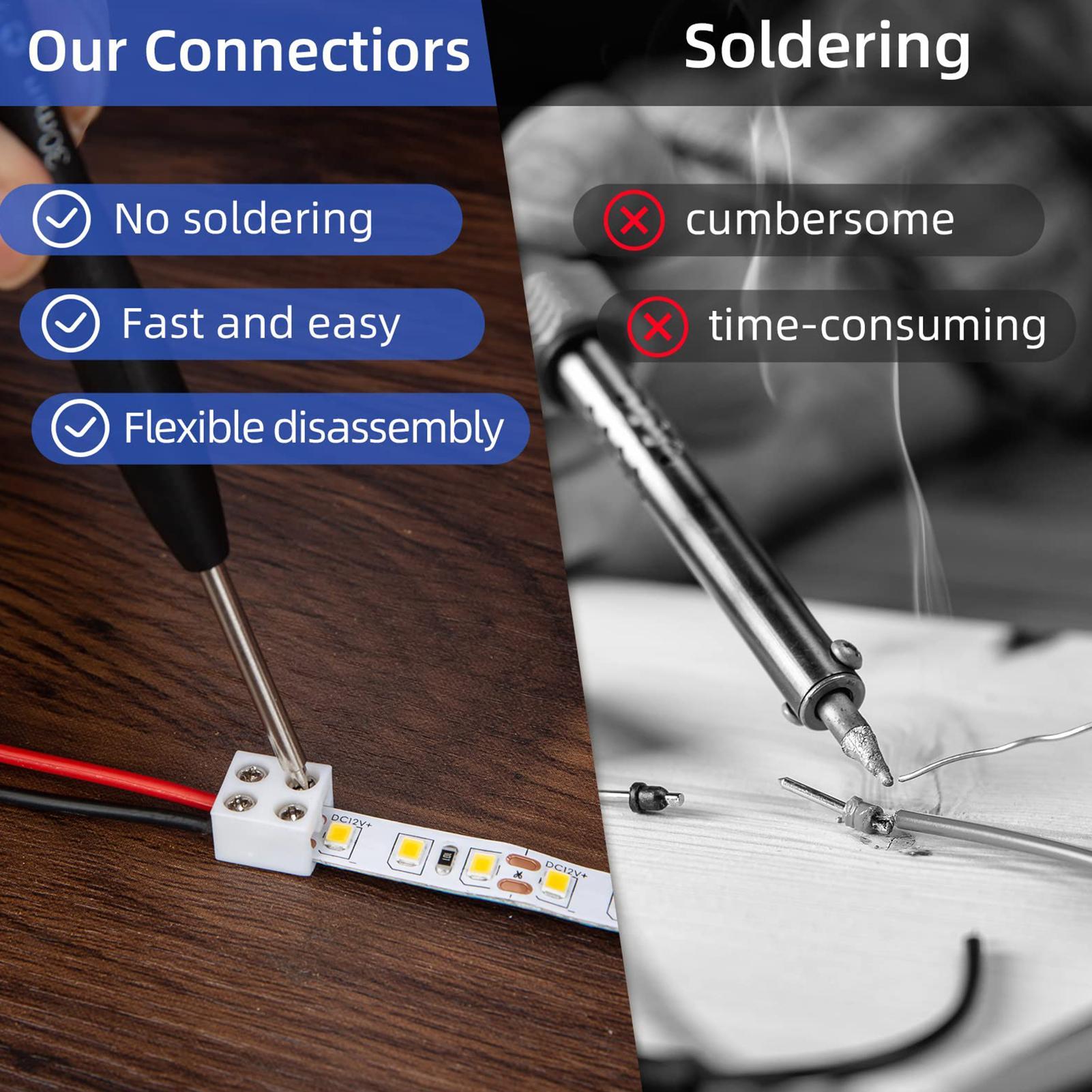 LED strip connectors 8mm solde - Home Security Beams recensie en prijs