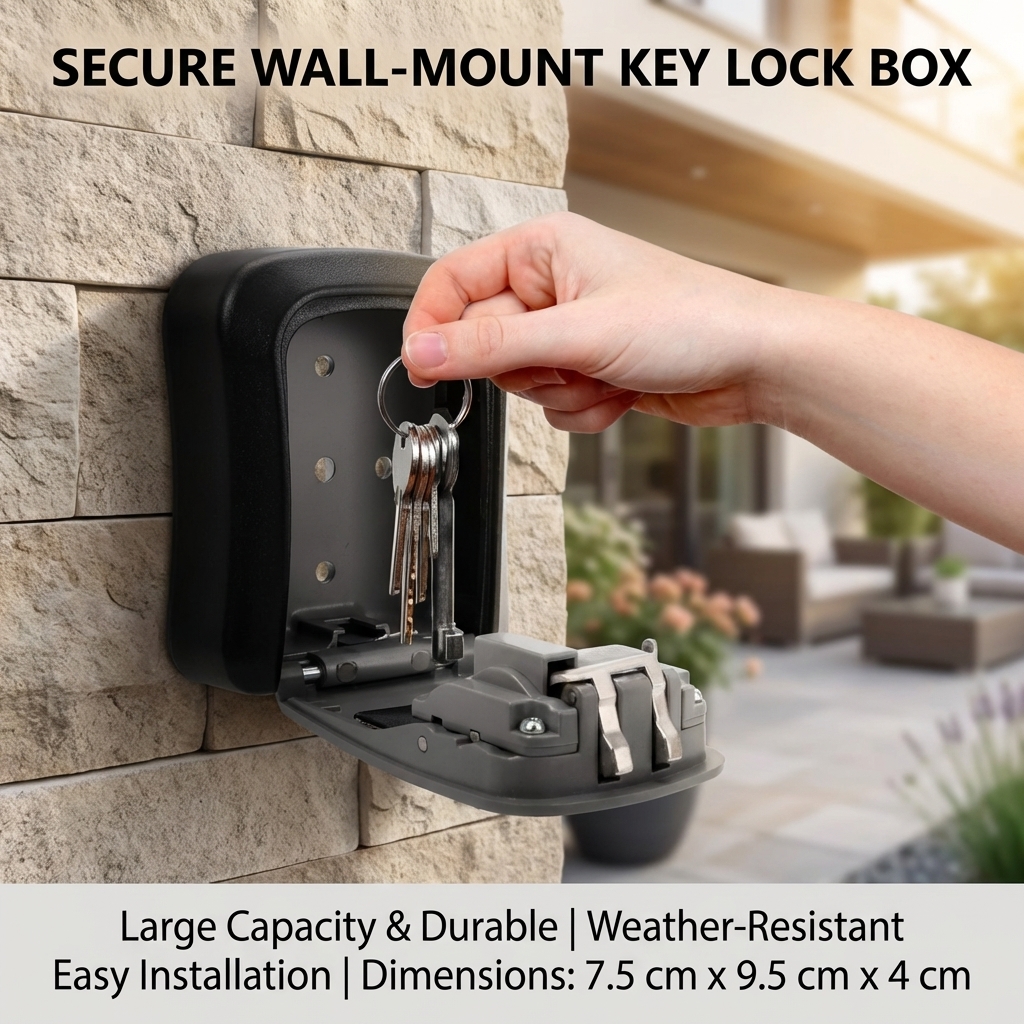 Wall Mount Key Lock Box with 4 - Home Security Key Box recensie en prijs