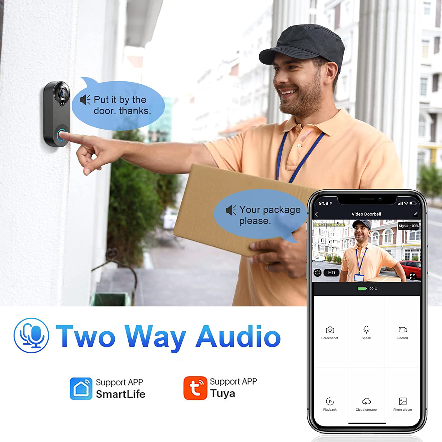 5G 2.4G WiFi Video Doorbell 10 - Home Security No Wifi Needed recensie en prijs