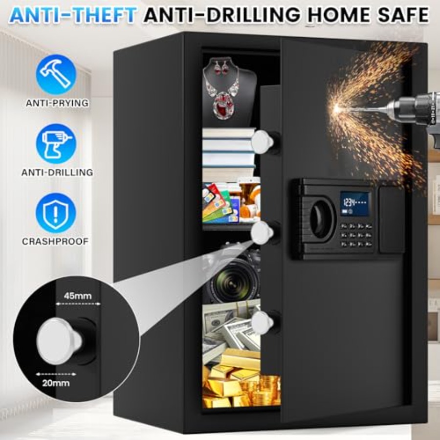 1.65 Cuft Safe Box Home Safes  - Home Security Beams recensie en prijs