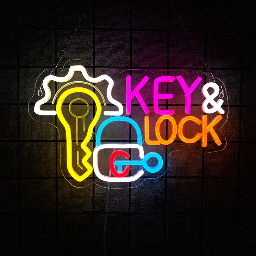 Key and Lock Neon Sign for Wal - Home Security Beams recensie en prijs