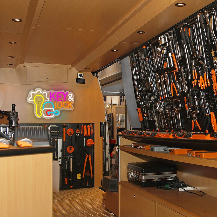 Key and Lock Neon Sign for Wal - Home Security Beams recensie en prijs