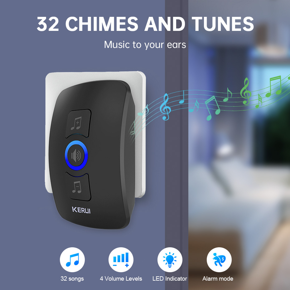 KERUI M525 Door Bell Chime Kit - Home Security Beams recensie en prijs